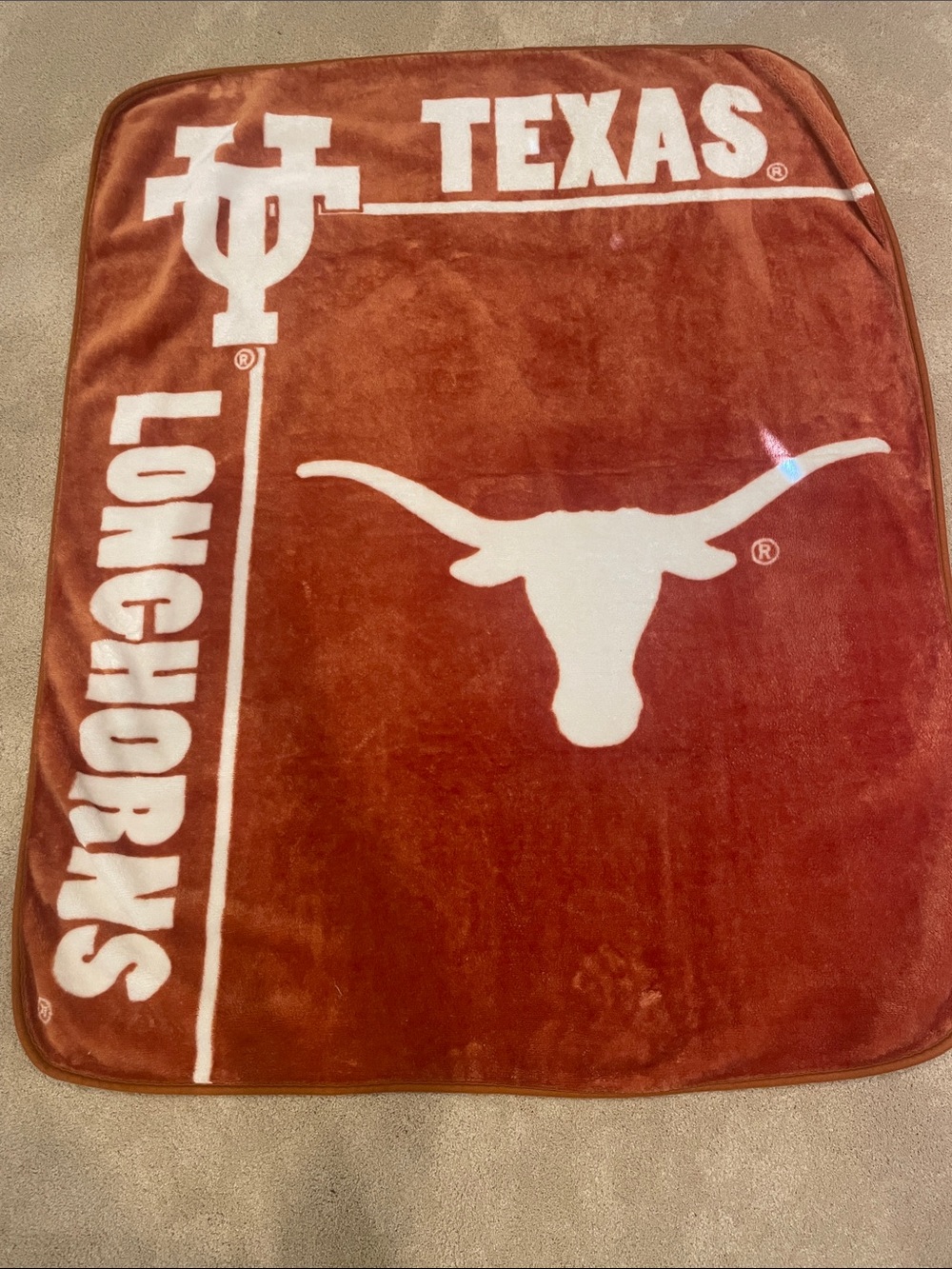 Texas Longhorns fleece throw blanket
